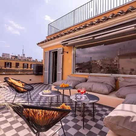 Romac - Condotti Penthouse In The Spanish Steps Area Lejlighed *